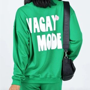 Princess Polly Vacay Mode Sweatshirt. NWT!